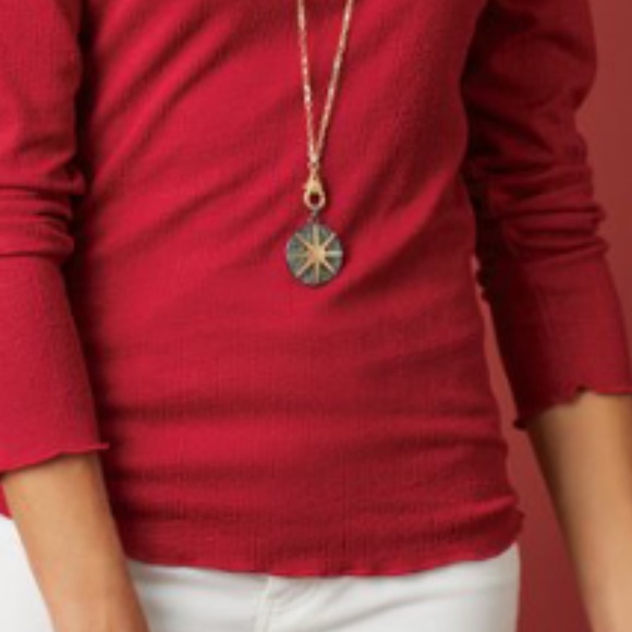 Margherita Turtleneck - Soft Surroundings - NWT - Red Dahlia Color- Large - Picture 4 of 8